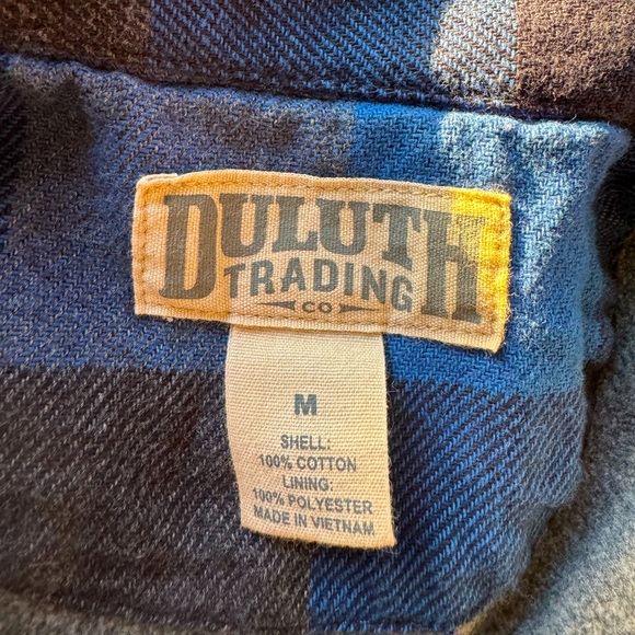 Duluth Trading Co. Blue Plaid Shirt Jac - Picture 4 of 5